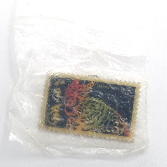 2003 Ram Lunar New Year Chinese Zodiac Animal USPS 37 Cent Stamp Lapel Pin VTG - Picture 2 of 5
